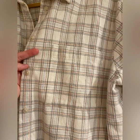 Madewell Corduroy Oversized Ex Boyfriend Shirt in Lombard Plaid Large - Picture 3 of 16